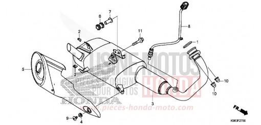 EXHAUST MUFFLER CBF125NAJ de 2018
